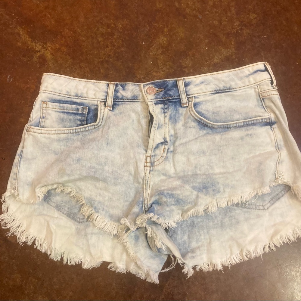 Juniors Forever 21 Cut Off Denim Shorts Button Fly